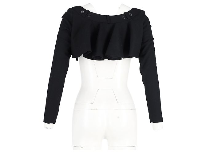 Giacca bolero cropped Givenchy in lana nera Nero - vista 6