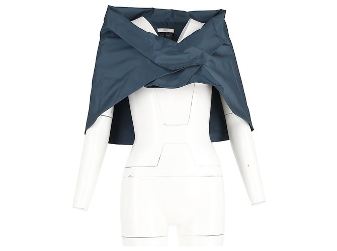 Prada Evening Cape in Blue Polyester Light blue - view 4