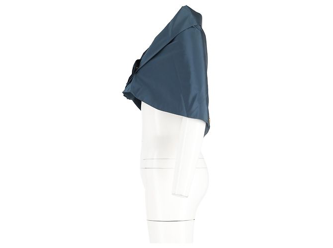 Prada Evening Cape in Blue Polyester Light blue - view 5