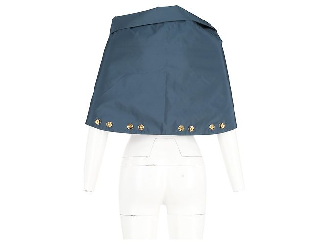 Prada Evening Cape in Blue Polyester Light blue - view 6