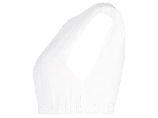 Top cropped sem mangas em algodão branco Reformation - vista 2