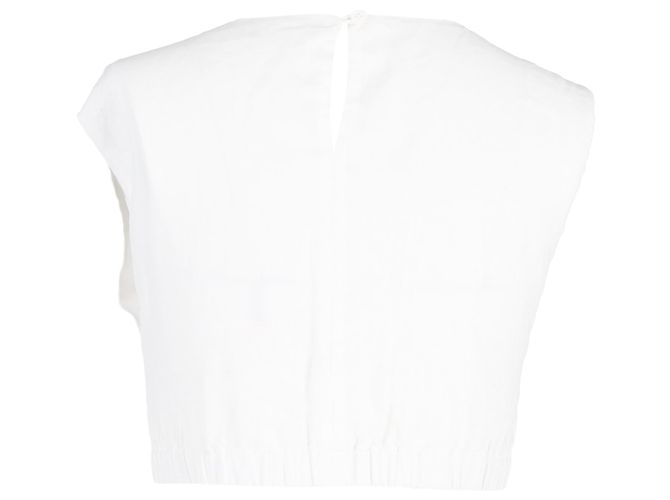 Top cropped sem mangas em algodão branco Reformation - vista 3