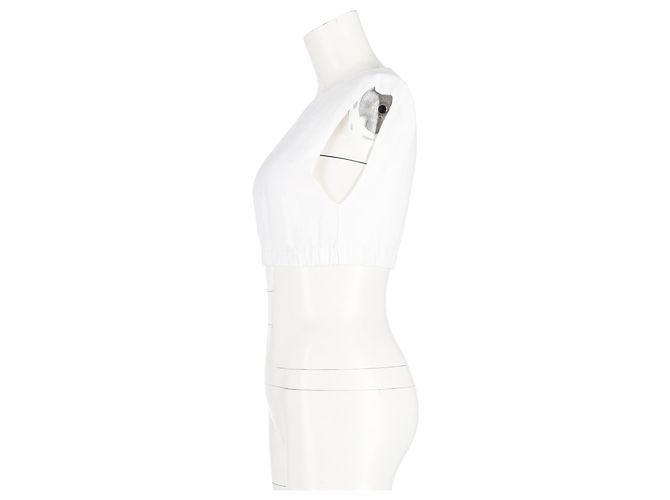 Top cropped sem mangas em algodão branco Reformation - vista 5