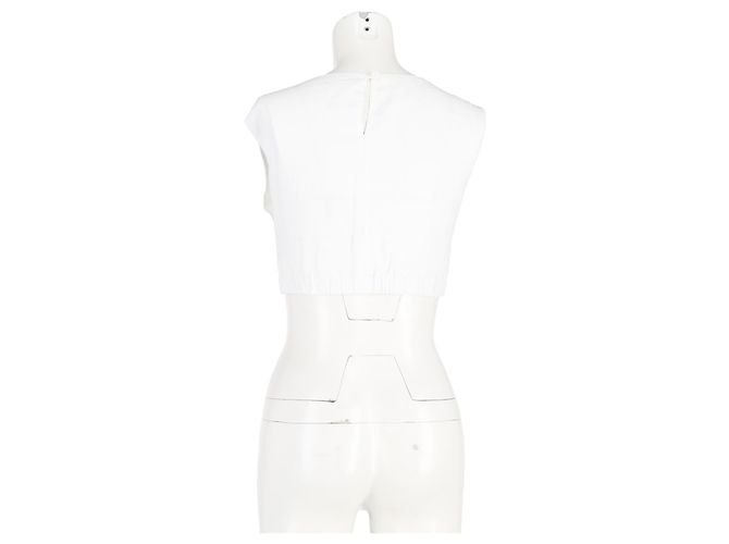 Top cropped sem mangas em algodão branco Reformation - vista 6