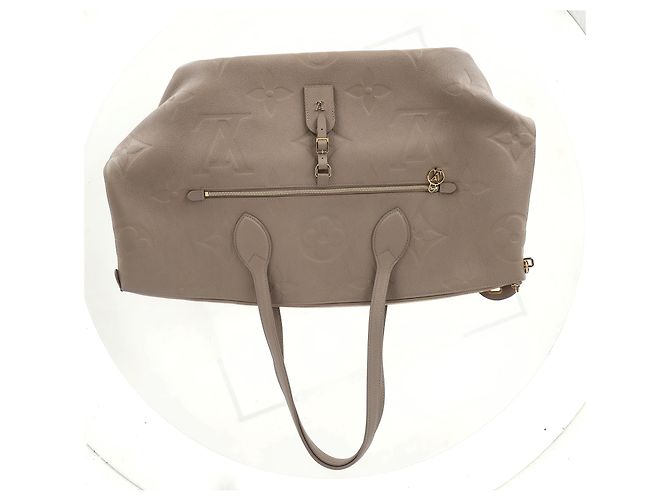 Borsa da viaggio in pelle Empreinte beige con monogramma in rilievo Louis Vuitton - vista 10