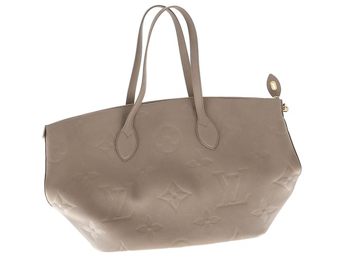 Borsa da viaggio in pelle Empreinte beige con monogramma in rilievo Louis Vuitton - vista 2