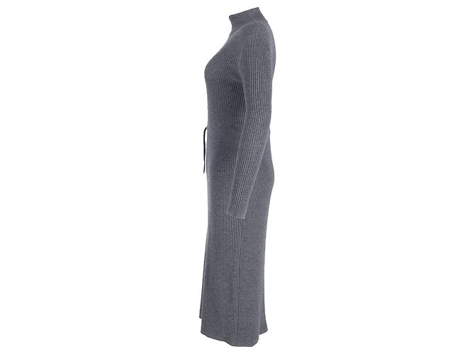 Apc Vestido de malha com gola alta A.P.C. Alma em lã merino cinza - vista 2