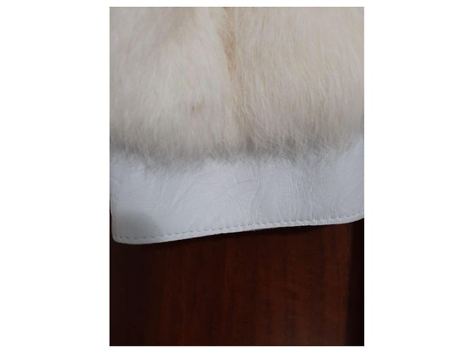 Just Cavalli Chaqueta Roberto Cavalli de cuero/conejo Blanco - vista 4