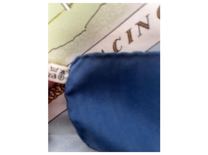 Sciarpa di seta Hermès Sportsmen Blu - vista 5