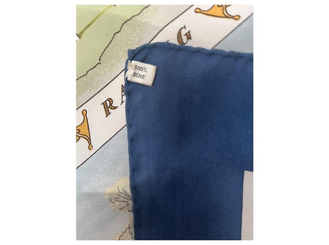 Sciarpa di seta Hermès Sportsmen Blu - vista 6