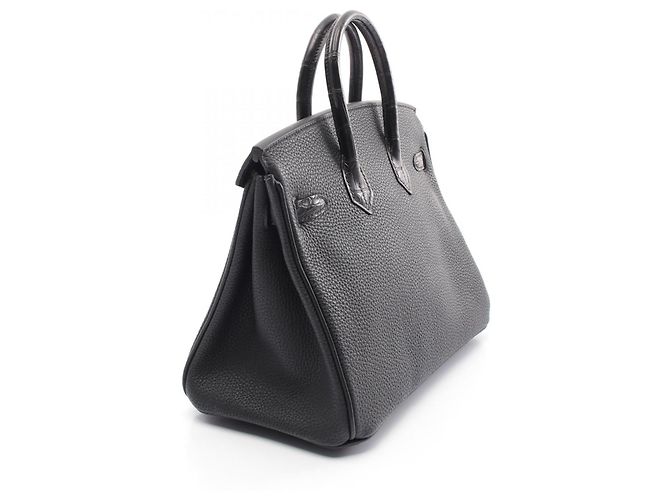 Hermès Sac à main Hermes Birkin 25 Touch Togo Alligator Noir - vue 2