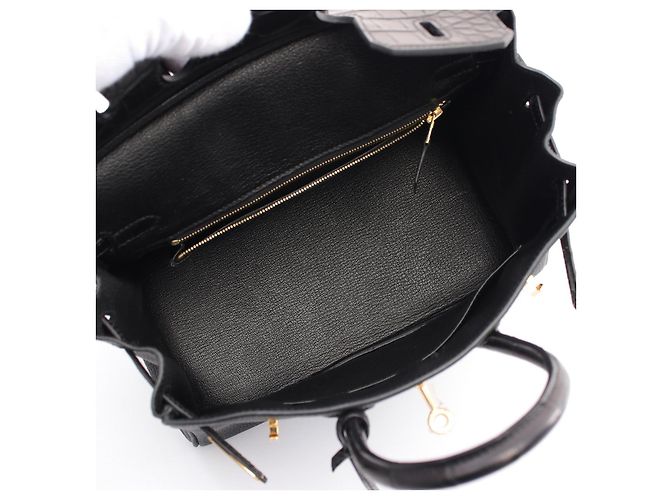 Hermès Sac à main Hermes Birkin 25 Touch Togo Alligator Noir - vue 3