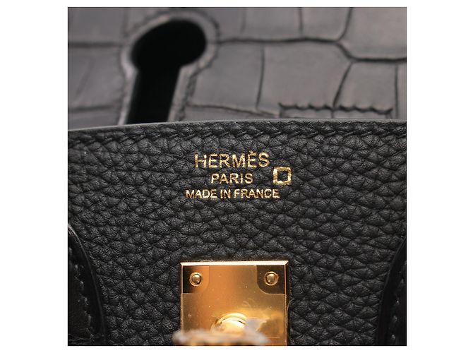 Hermès Sac à main Hermes Birkin 25 Touch Togo Alligator Noir - vue 4