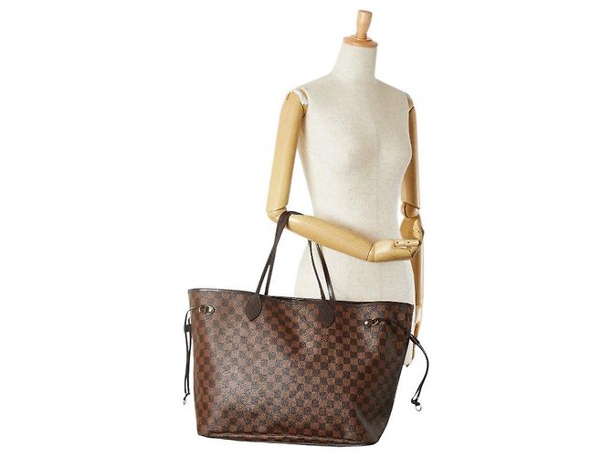 Sac tote Louis Vuitton Damier Neverfull GM N41357 Marron - vue 11