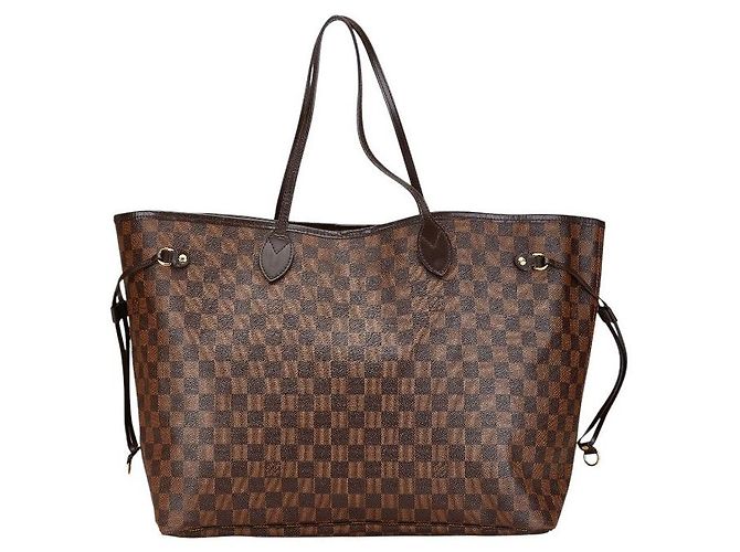 Sac tote Louis Vuitton Damier Neverfull GM N41357 Marron - vue 2