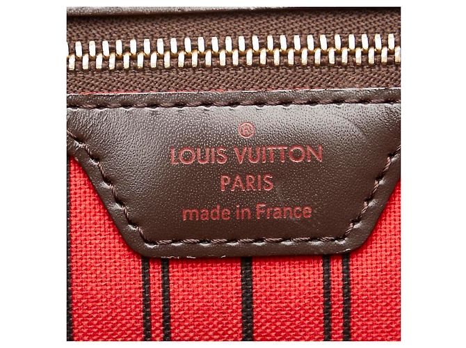 Sac tote Louis Vuitton Damier Neverfull GM N41357 Marron - vue 9