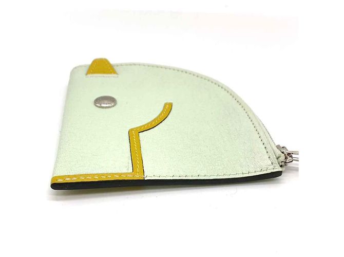 Hermès Monedero de cabra Paddock de Hermes Blanco - vista 3