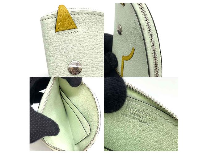 Hermès Monedero de cabra Paddock de Hermes Blanco - vista 6