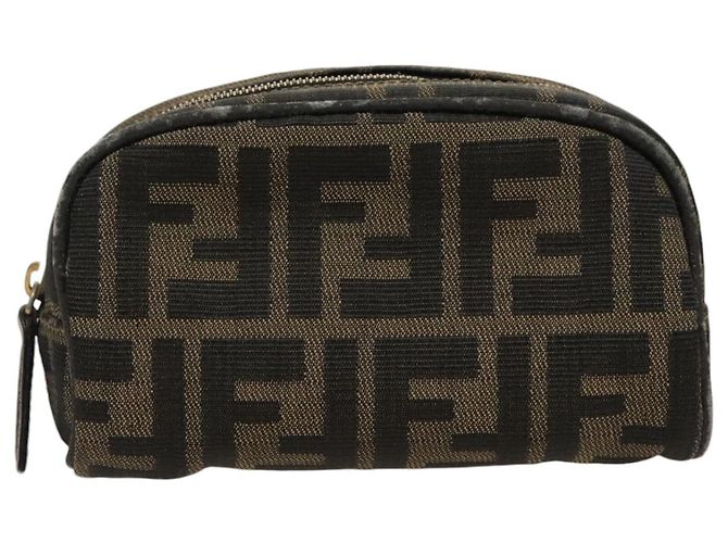 FENDI Zucca Canvas Tasche braun schwarz Auth fm4029 - Ansicht 13
