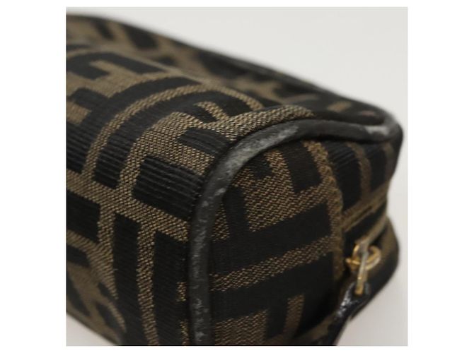FENDI Zucca Canvas Tasche braun schwarz Auth fm4029 - Ansicht 16