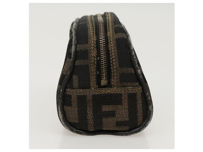 FENDI Zucca Canvas Tasche braun schwarz Auth fm4029 - Ansicht 3