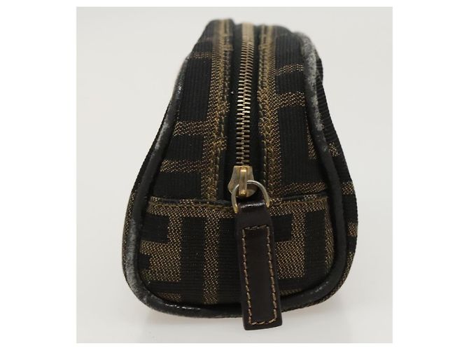 FENDI Zucca Canvas Tasche braun schwarz Auth fm4029 - Ansicht 4