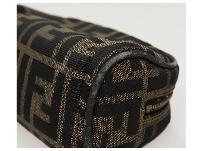 FENDI Zucca Canvas Tasche braun schwarz Auth fm4029 - Ansicht 7