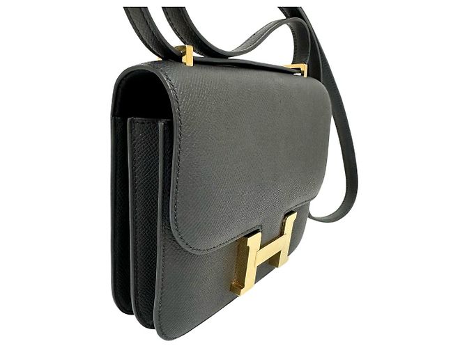 Hermès Hermes Constance Mini 18 Leder Schultertasche Schwarz - Ansicht 2