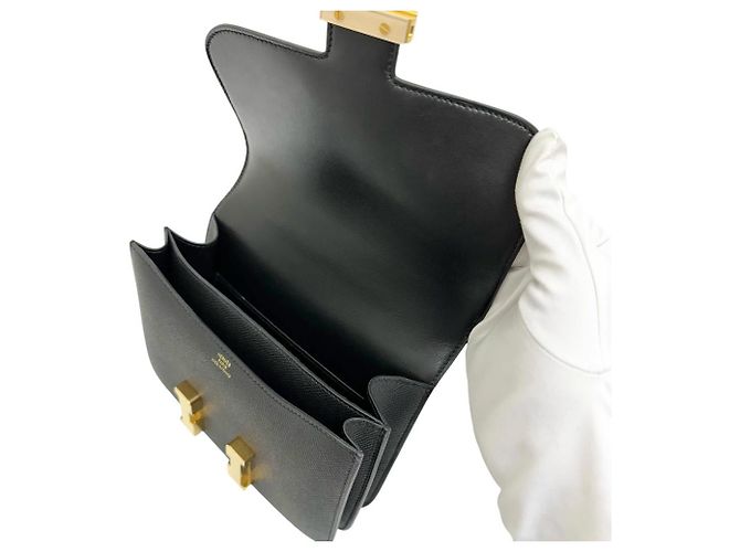 Hermès Hermes Constance Mini 18 Leder Schultertasche Schwarz - Ansicht 7