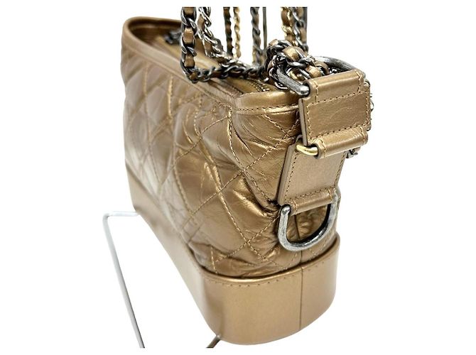 Chanel Gabrielle Small Hobo Leather Bag Bronze - view 2