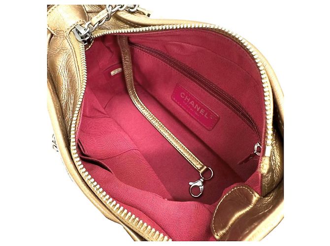 Chanel Gabrielle Small Hobo Leather Bag Bronze - view 8