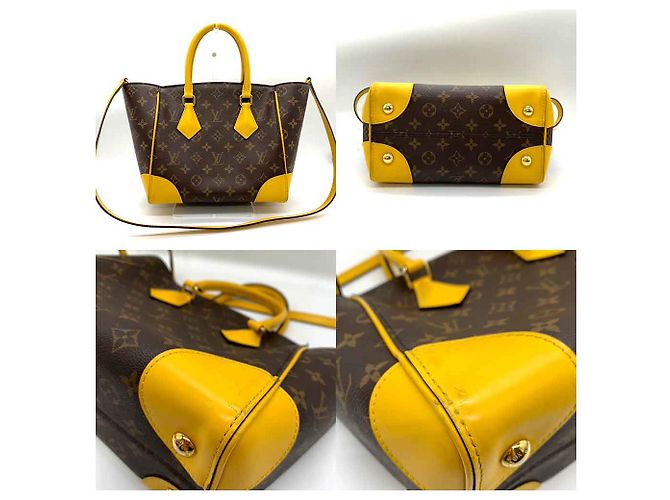 Louis Vuitton Phoenix PM Tote Bag Braun Gelb - Ansicht 2