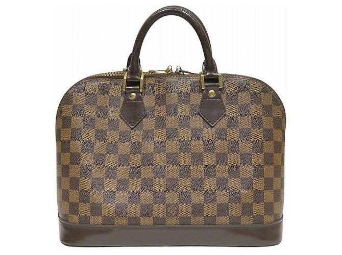 Sac à main Louis Vuitton Alma N51131 Marron - vue 2