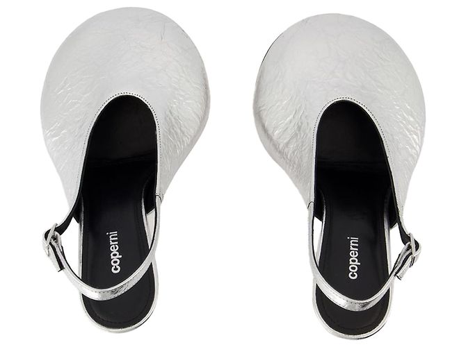 Foil Ufo Tacones - Coperni - Cuero - Plata - vista 4