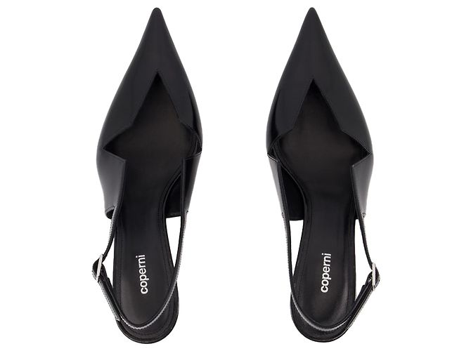 Gloss Star Cut Out Low Stiletto Pumps - Coperni - Leather - Black - view 4