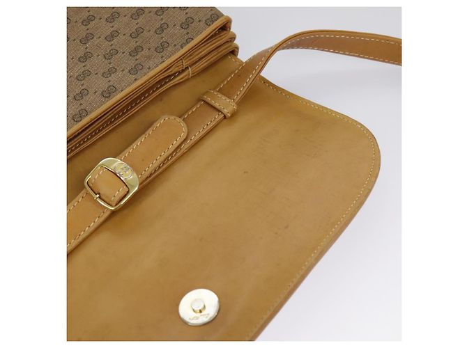 Gucci Borsa a spalla Micro GG Supreme in PVC Beige Oro 004 106 0024 Auth ki5097 D'oro - vista 10