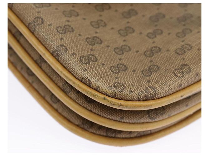 Gucci Borsa a spalla Micro GG Supreme in PVC Beige Oro 004 106 0024 Auth ki5097 D'oro - vista 15