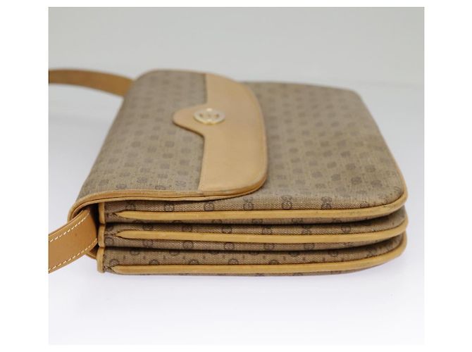 Gucci Borsa a spalla Micro GG Supreme in PVC Beige Oro 004 106 0024 Auth ki5097 D'oro - vista 3