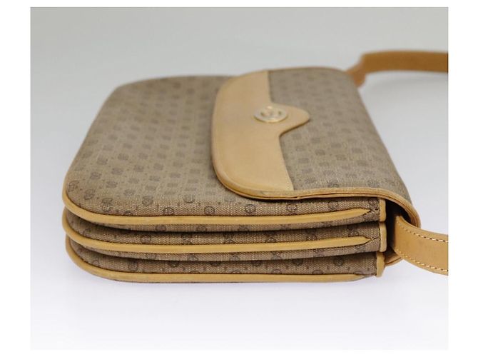 Gucci Borsa a spalla Micro GG Supreme in PVC Beige Oro 004 106 0024 Auth ki5097 D'oro - vista 4