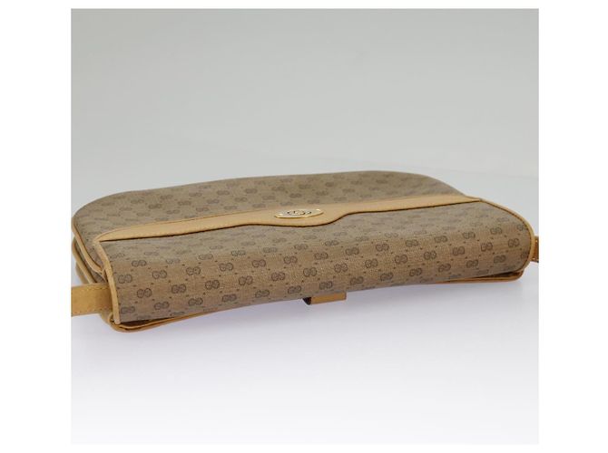 Gucci Borsa a spalla Micro GG Supreme in PVC Beige Oro 004 106 0024 Auth ki5097 D'oro - vista 6