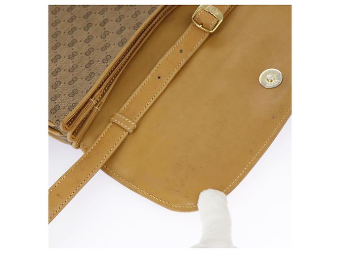 Gucci Borsa a spalla Micro GG Supreme in PVC Beige Oro 004 106 0024 Auth ki5097 D'oro - vista 9