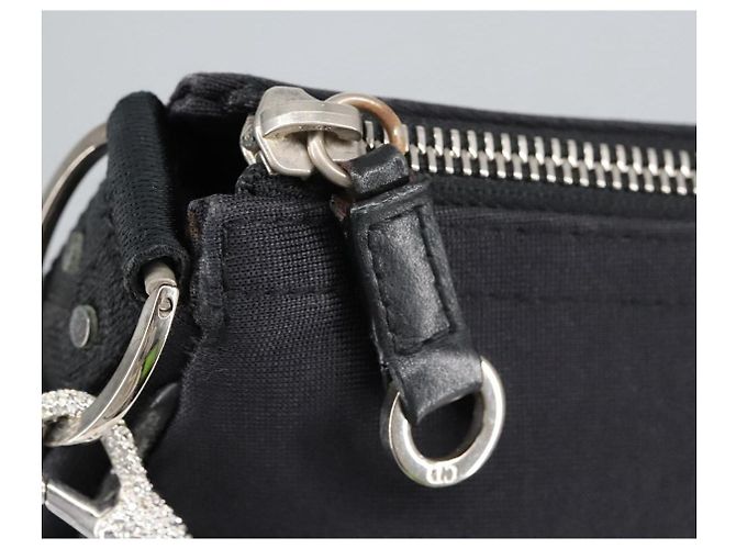 Borsa a mano Christian Dior in tela nera Auth 98592 Nero - vista 10