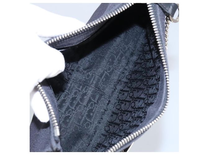 Borsa a mano Christian Dior in tela nera Auth 98592 Nero - vista 11