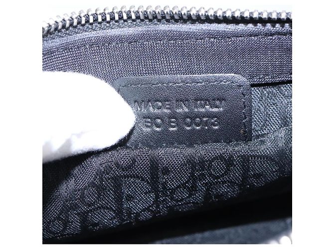 Borsa a mano Christian Dior in tela nera Auth 98592 Nero - vista 12
