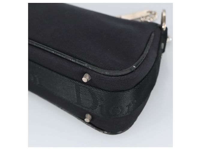 Borsa a mano Christian Dior in tela nera Auth 98592 Nero - vista 14