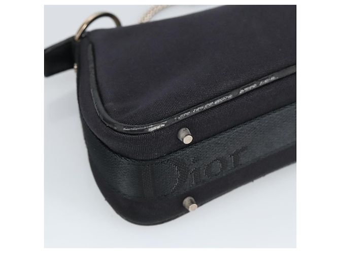Borsa a mano Christian Dior in tela nera Auth 98592 Nero - vista 15