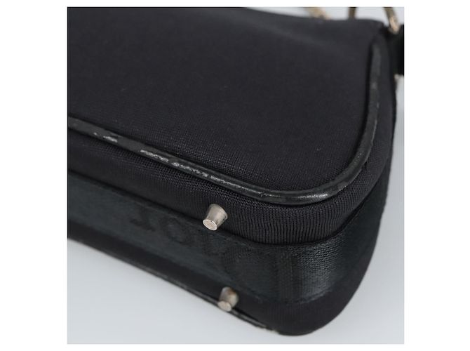 Borsa a mano Christian Dior in tela nera Auth 98592 Nero - vista 16