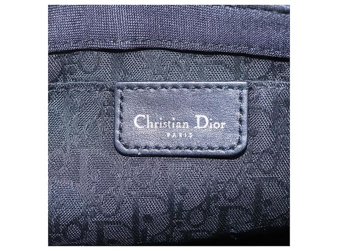 Borsa a mano Christian Dior in tela nera Auth 98592 Nero - vista 18