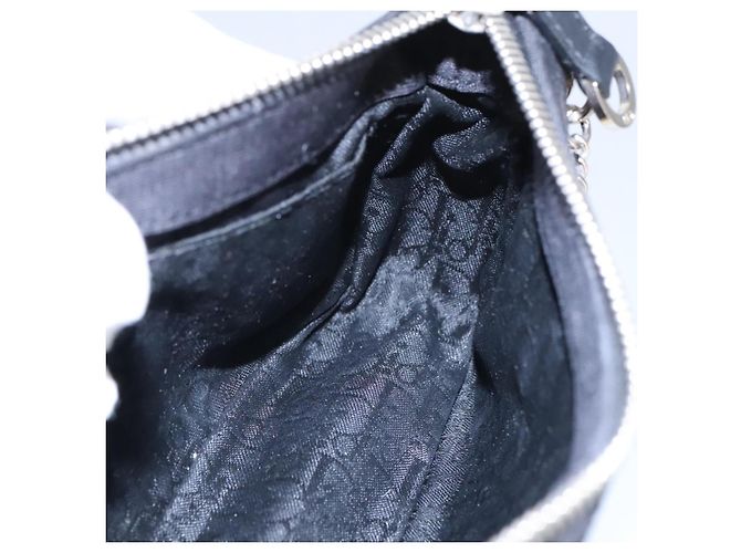 Borsa a mano Christian Dior in tela nera Auth 98592 Nero - vista 19