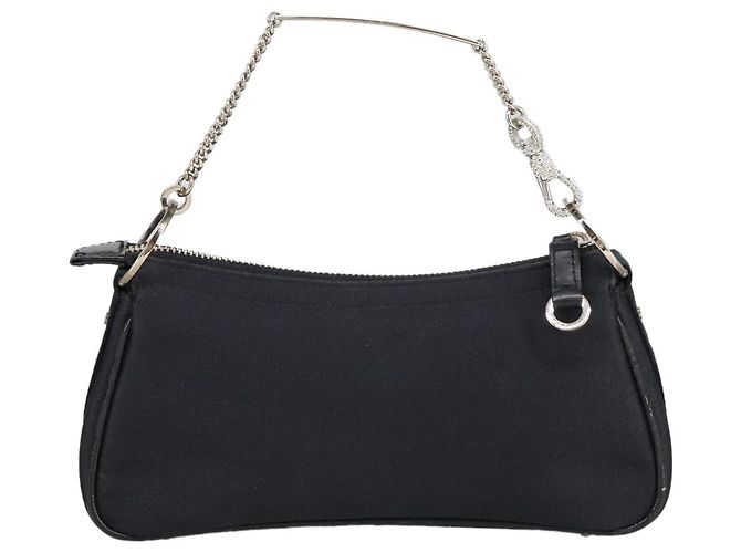 Borsa a mano Christian Dior in tela nera Auth 98592 Nero - vista 2